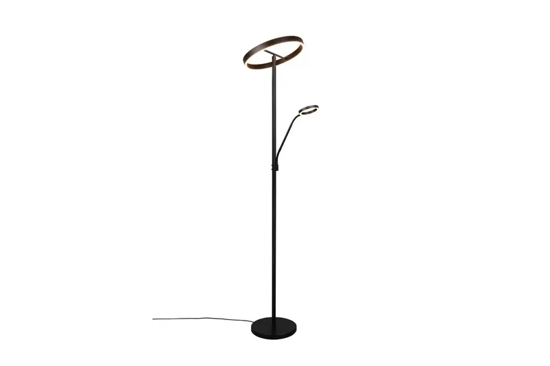 Gulvlampe TRIO Willis Matt svart, Matt svart