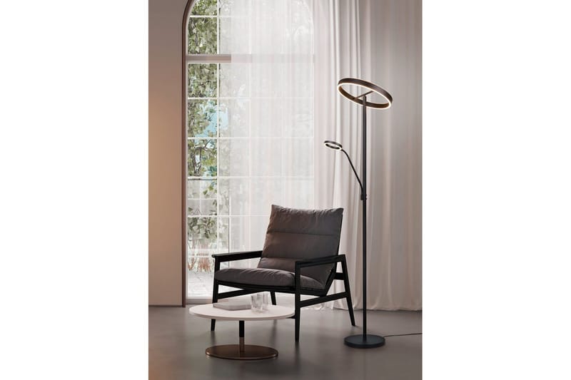 Gulvlampe TRIO Willis Matt svart - Matt svart - Belysning - Innendørsbelysning & Lamper - Gulvlampe