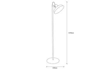 Gulvlampe Zinra svart / Gull - 30 x 43 cm - Belysning - Innendørsbelysning & Lamper - Gulvlampe