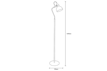 Gulvlampe Zinra svart / Gull - 35 x 30 cm - Belysning - Innendørsbelysning & Lamper - Gulvlampe