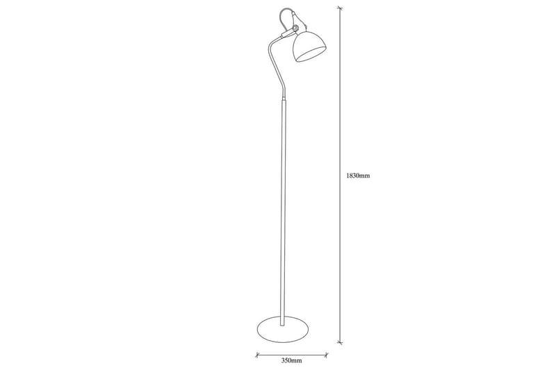 Gulvlampe Zinra svart / Gull - 35 x 30 cm - Belysning - Innendørsbelysning & Lamper - Gulvlampe