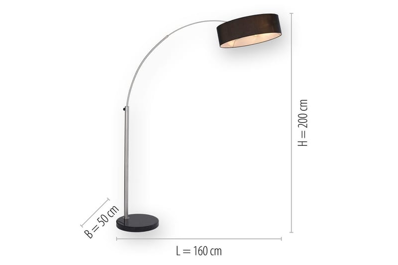 Gulvlampe Petro - 50x200x160 cm - Belysning - Innendørsbelysning & Lamper - Gulvlampe