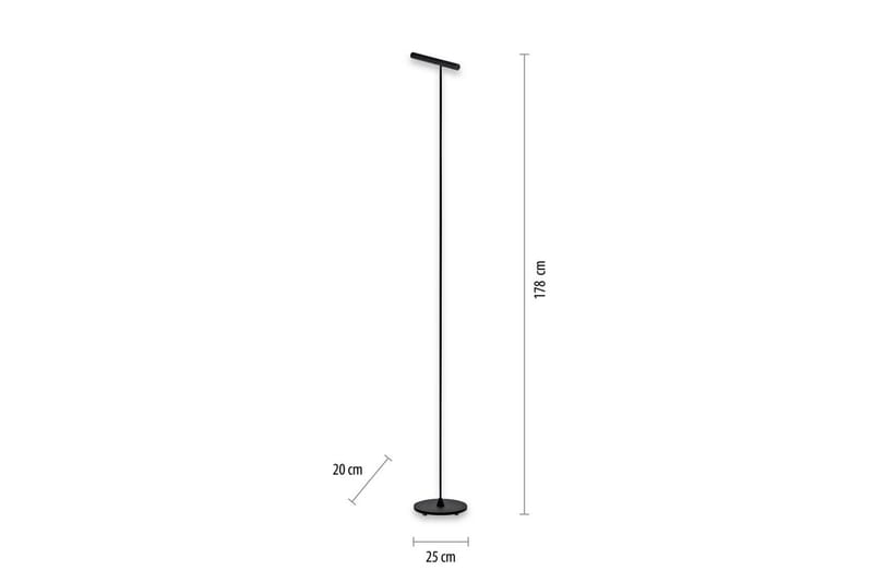 Gulvlampe Pure Tutua - 20x178x27 cm - Belysning - Innendørsbelysning & Lamper - Gulvlampe