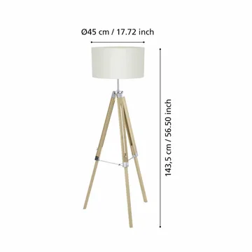 Gulvlys Lantada - Naturlig Beige - Belysning - Innendørsbelysning & Lamper - Gulvlampe