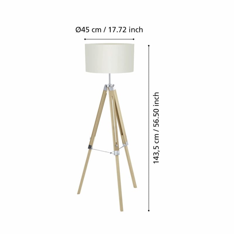 Gulvlys Lantada - Naturlig Beige - Belysning - Innendørsbelysning & Lamper - Gulvlampe