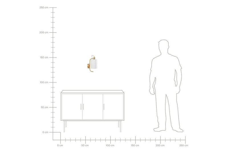 Kallisti Vegglampe E27 - Kobber/Hvit - Belysning - Innendørsbelysning & Lamper - Vegglampe - Veggarmatur