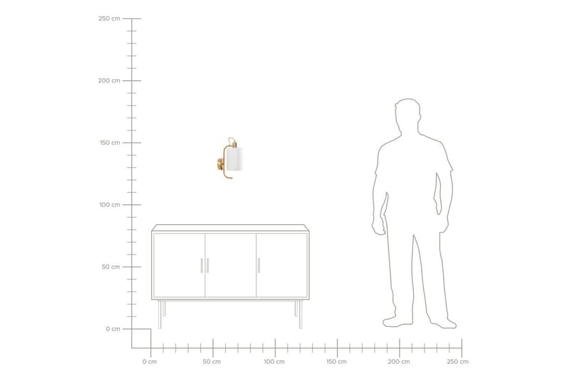 Kallisti Vegglampe E27 - Kobber/Hvit - Belysning - Innendørsbelysning & Lamper - Vegglampe - Veggarmatur
