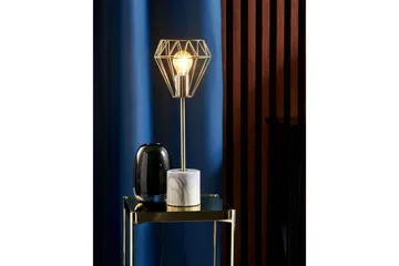 Kasik Bordlampe 49 cm E27 - Messing/Hvit - Belysning - Innendørsbelysning & Lamper - Bordlampe