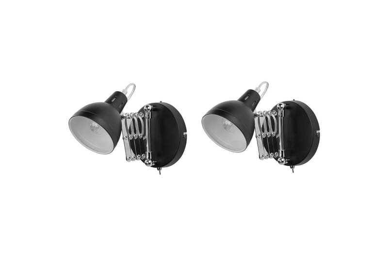 Klarve Vegglampe 2 stk E14 - Svart - Belysning - Innendørsbelysning & Lamper - Vegglampe - Veggarmatur