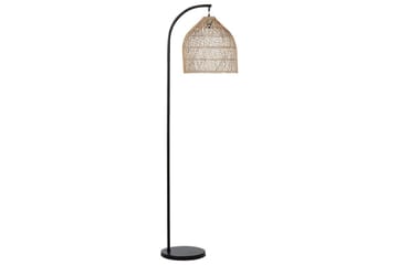 Lakskol Gulvlampe 165 cm - Svart/Natur - Belysning - Innendørsbelysning & Lamper - Gulvlampe