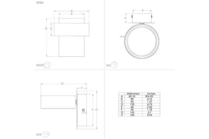 LED-spotlight Eglo Albariza Hvit 1 lampe - 1 lampe - Belysning - Innendørsbelysning & Lamper - Lamper gang