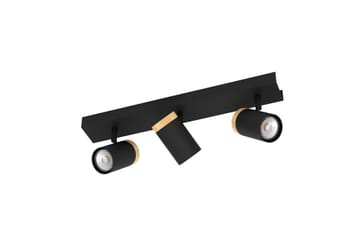 LED-spotlight Eglo Cartagena Svart/Tre 3 lamper - 3 lamper - Belysning - Innendørsbelysning & Lamper - Lamper gang