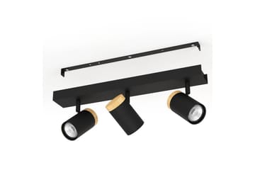 LED-spotlight Eglo Cartagena Svart/Tre 3 lamper - 3 lamper - Belysning - Innendørsbelysning & Lamper - Lamper gang