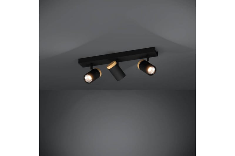 LED-spotlight Eglo Cartagena Svart/Tre 3 lamper - 3 lamper - Belysning - Innendørsbelysning & Lamper - Lamper gang