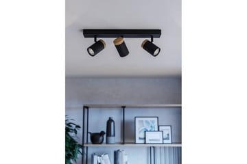LED-spotlight Eglo Cartagena Svart/Tre 3 lamper - 3 lamper - Belysning - Innendørsbelysning & Lamper - Lamper gang