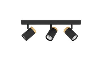 LED-spotlight Eglo Cartagena Svart/Tre 3 lamper - 3 lamper - Belysning - Innendørsbelysning & Lamper - Lamper gang