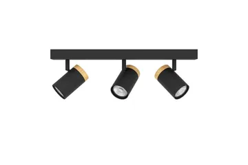 LED-spotlight Eglo Cartagena Svart/Tre 3 lamper - 3 lamper - Belysning - Innendørsbelysning & Lamper - Lamper gang