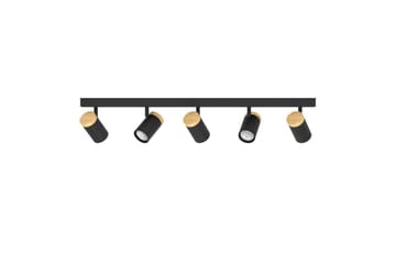 LED-spotlight Eglo Cartagena Svart/Tre 5 Lamper - 5 Lamper - Belysning - Innendørsbelysning & Lamper - Lamper gang