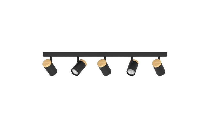 LED-spotlight Eglo Cartagena Svart/Tre 5 Lamper - 5 Lamper - Belysning - Innendørsbelysning & Lamper - Lamper gang