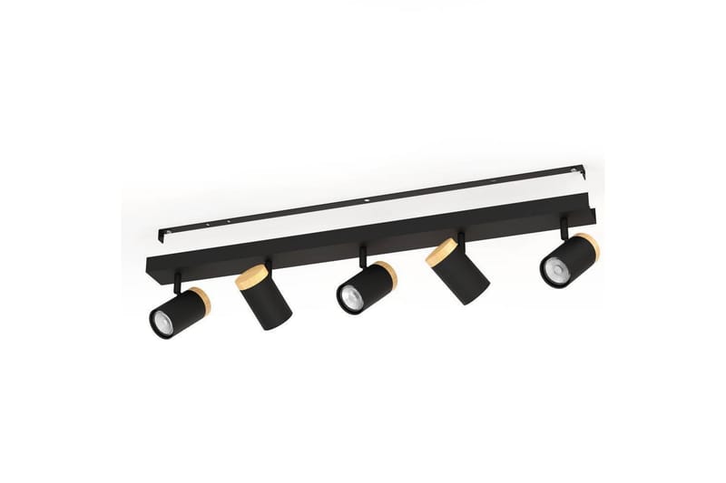 LED-spotlight Eglo Cartagena Svart/Tre 5 Lamper - 5 Lamper - Belysning - Innendørsbelysning & Lamper - Lamper gang