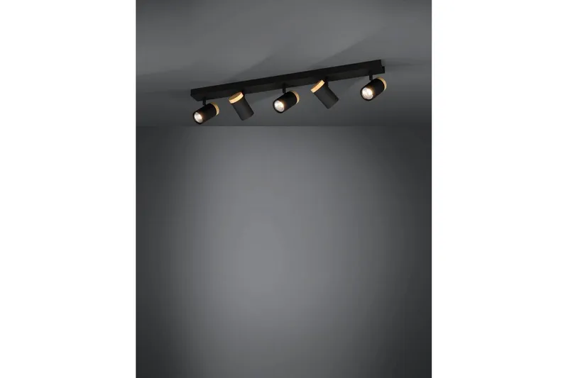 LED-spotlight Eglo Cartagena Svart/Tre 5 Lamper - 5 Lamper - Belysning - Innendørsbelysning & Lamper - Lamper gang