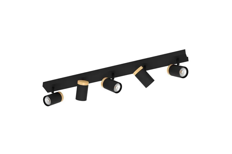 LED-spotlight Eglo Cartagena Svart/Tre 5 Lamper - 5 Lamper - Belysning - Innendørsbelysning & Lamper - Lamper gang