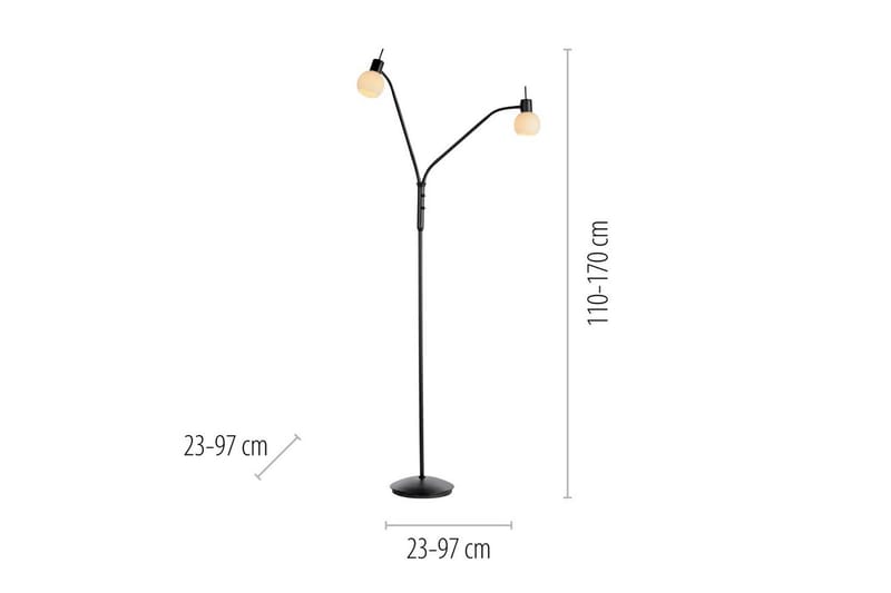 Loki Just Light Gulvlampe - Belysning - Innendørsbelysning & Lamper - Gulvlampe