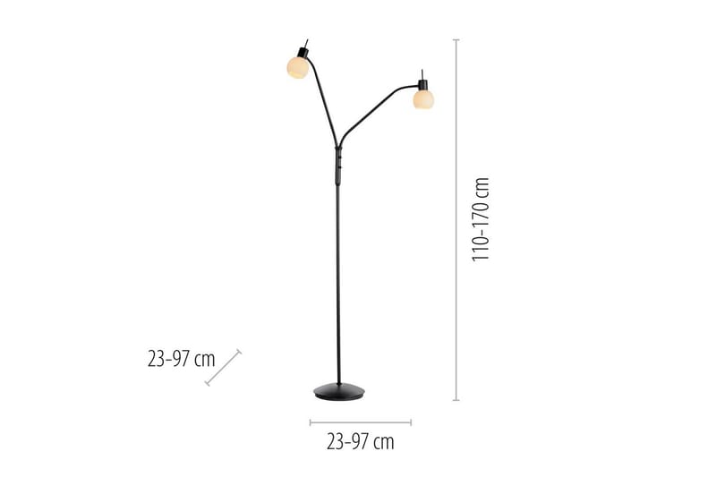 Loki Just Light Gulvlampe - Belysning - Innendørsbelysning & Lamper - Gulvlampe