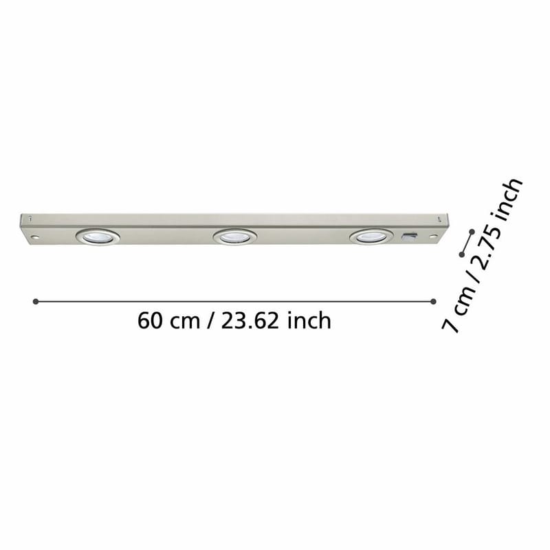 Skaplampe Kob - Matt nikkel - Belysning - Innendørsbelysning & Lamper - Møbelbelysning & integrert belysning - Skapbelysning & Benkbelysning