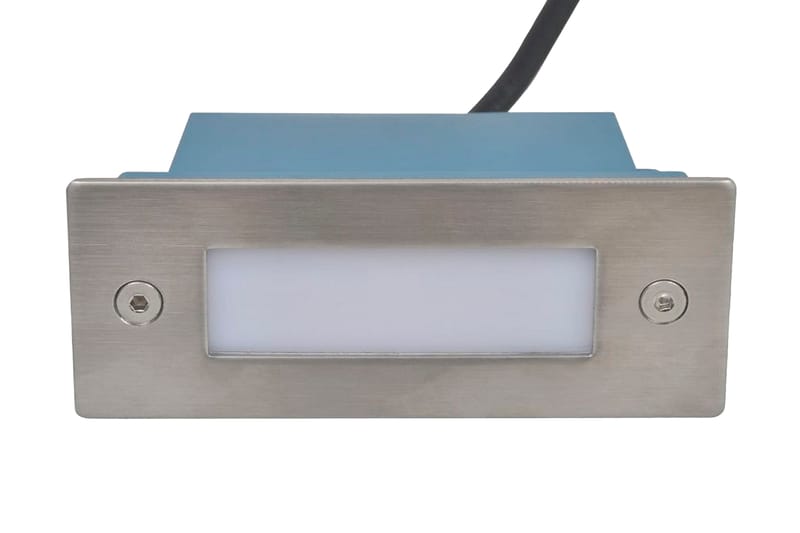 LED-trappelys innfelt 6 stk 44x111x56 mm - Sølv - Trappebelysning