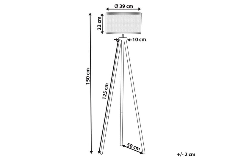 Makronisos Gulvlampe 150 cm - Lyst tre - Belysning - Innendørsbelysning & Lamper - Gulvlampe