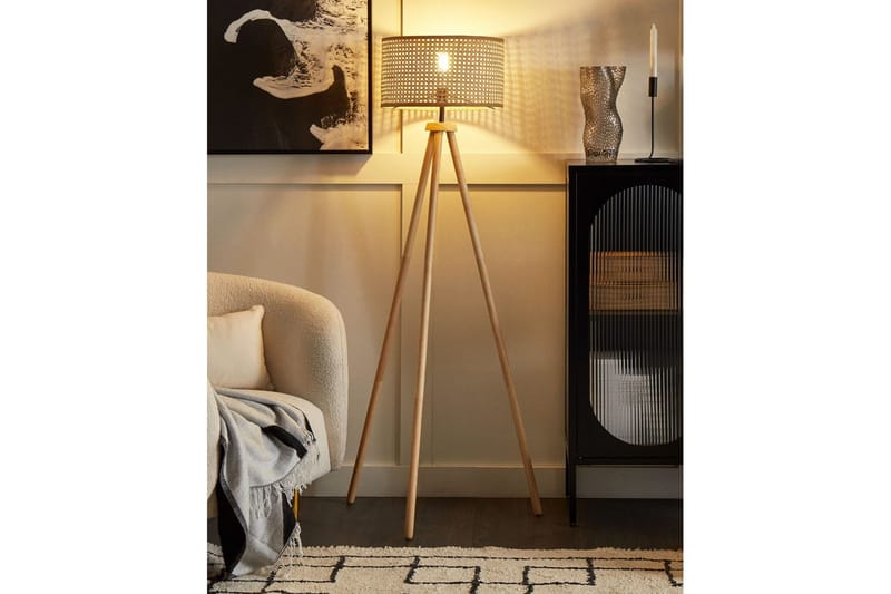 Makronisos Gulvlampe 150 cm - Lyst tre - Belysning - Innendørsbelysning & Lamper - Gulvlampe