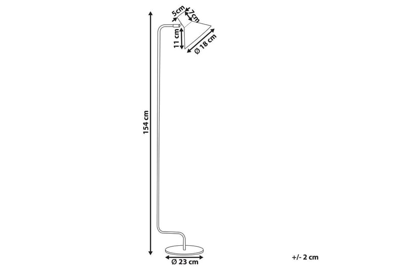 Paksli Gulvlampe 154 cm - Svart - Belysning - Innendørsbelysning & Lamper - Gulvlampe