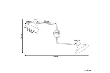 Paleki Vegglampe E27 - Svart - Belysning - Innendørsbelysning & Lamper - Vegglampe - Veggarmatur