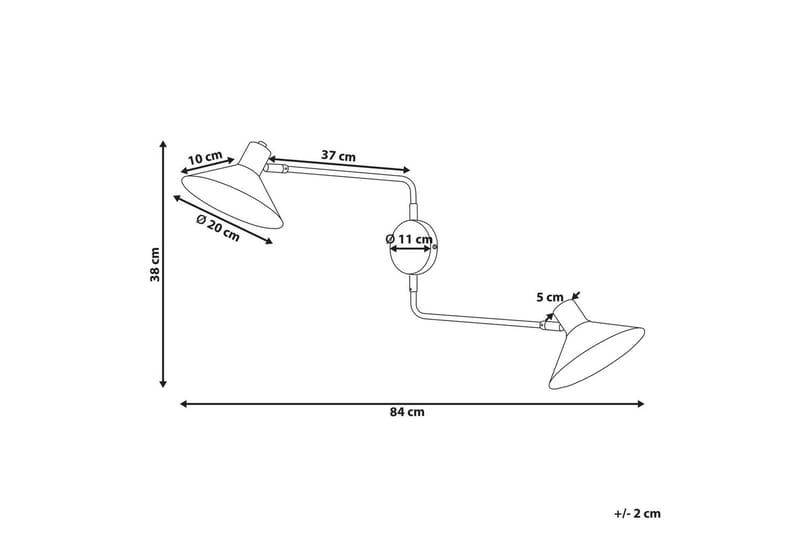 Paleki Vegglampe E27 - Svart - Belysning - Innendørsbelysning & Lamper - Vegglampe - Veggarmatur