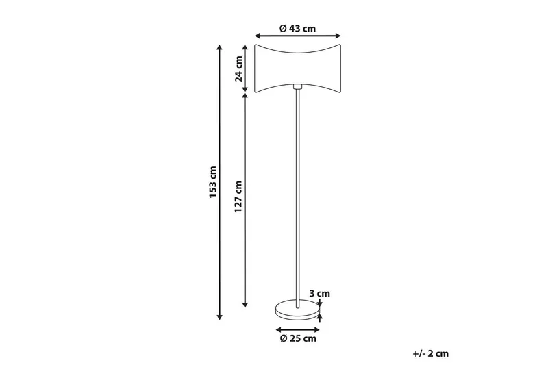 Sancalvo Gulvlampe 153 cm - Sølv/Svart - Belysning - Innendørsbelysning & Lamper - Gulvlampe