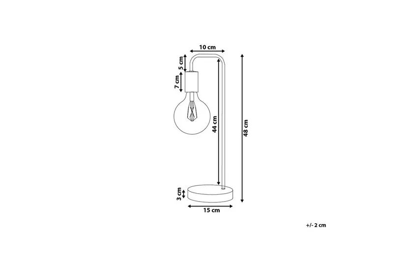 Savenay Bordlampe 48 cm E27 - Gull - Belysning - Innendørsbelysning & Lamper - Bordlampe