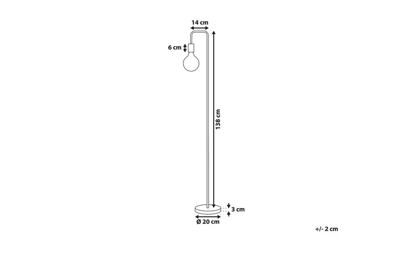 Savenay Gulvlampe 140 cm - Gull - Belysning - Innendørsbelysning & Lamper - Gulvlampe