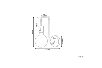 Savenay Vegglampe E27 - Gull - Belysning - Innendørsbelysning & Lamper - Vegglampe - Veggarmatur