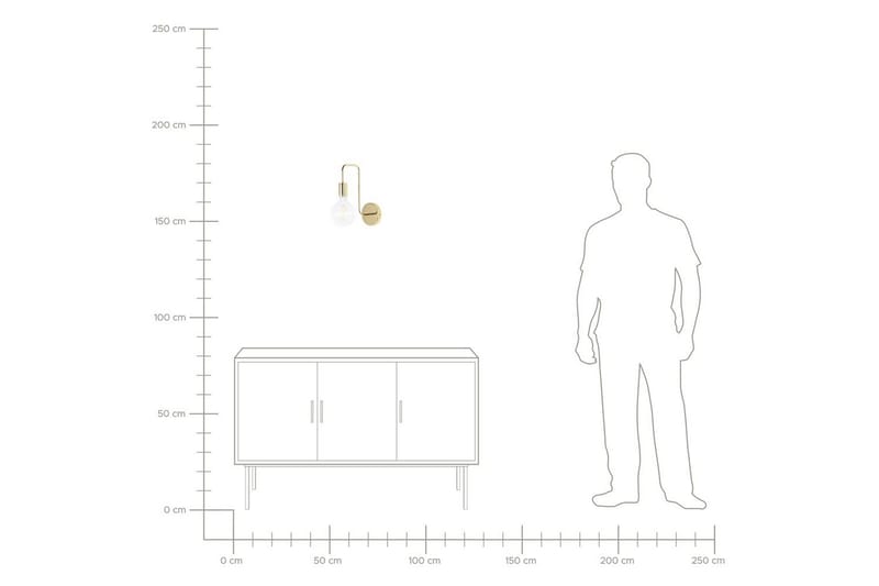 Savenay Vegglampe E27 - Gull - Belysning - Innendørsbelysning & Lamper - Vegglampe - Veggarmatur