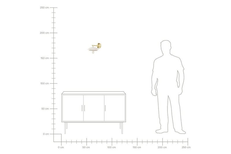 Solab Vegglampe E27 - Gull/Hvit - Belysning - Innendørsbelysning & Lamper - Vegglampe - Veggarmatur