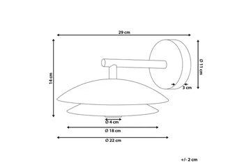 Solab Vegglampe E27 - Gull/Hvit - Belysning - Innendørsbelysning & Lamper - Vegglampe - Veggarmatur