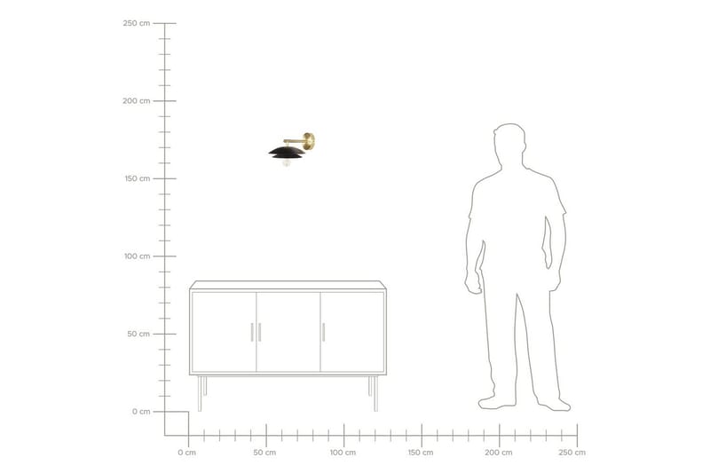 Solab Vegglampe E27 - Svart/Gull - Belysning - Innendørsbelysning & Lamper - Vegglampe - Veggarmatur