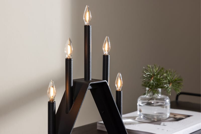 Åre Adventsstake 36 cm - Svart - Belysning - Innendørsbelysning & Lamper - Soveromslampe - Sengelamper - Nattbordslampe stående