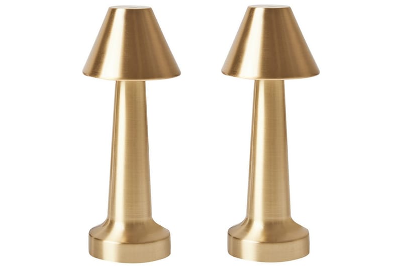 Adasi LED Bordlampe 2 stk 24 cm - Gull - Belysning - Innendørsbelysning & Lamper - Soveromslampe - Sengelamper - Nattbordslampe stående