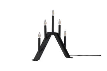 Adventsstake Lungby 36 cm - Svart - Belysning - Innendørsbelysning & Lamper - Soveromslampe - Sengelamper - Nattbordslampe stående