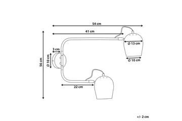 Alvarita Vegglampe E27 - Lysegrå - Belysning - Innendørsbelysning & Lamper - Soveromslampe - Sengelamper - Sengelampe vegg
