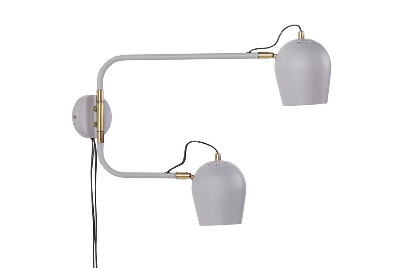 Alvarita Vegglampe E27, Lysegrå