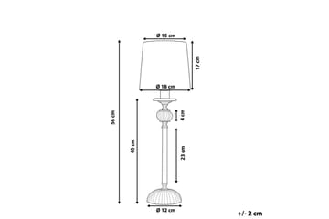 Ardeena Bordlampe 56 cm E14 - Sølv/Svart - Belysning - Innendørsbelysning & Lamper - Soveromslampe - Sengelamper - Nattbordslampe stående