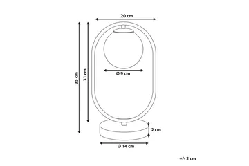 Aspronisi Bordlampe 35 cm G9 - Gull - Belysning - Innendørsbelysning & Lamper - Soveromslampe - Sengelamper - Nattbordslampe stående